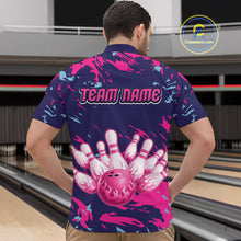 Load image into Gallery viewer, Purple Custom Bowling Shirts for Team Women Men Bowling Jersey Polo&amp;1/4 Zip Shirt MBL225