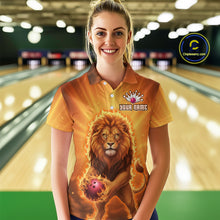 Load image into Gallery viewer, Lion Bowling Shirts for Team Women Men Custom Bowling Jersey Bowl Polo&amp;1/4 Zip MBL236