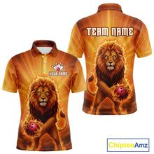 Load image into Gallery viewer, Lion Bowling Shirts for Team Women Men Custom Bowling Jersey Bowl Polo&amp;1/4 Zip MBL236