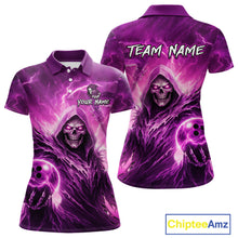 Load image into Gallery viewer, Pink Bowling Shirts for Team Women Men Custom Death Bowling Jersey Bowl League MBL248