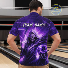 Load image into Gallery viewer, Purple Bowling Shirts for Team Women Men Custom Death Bowling Jersey Bowl League MBL248