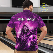 Load image into Gallery viewer, Pink Bowling Shirts for Team Women Men Custom Death Bowling Jersey Bowl League MBL248