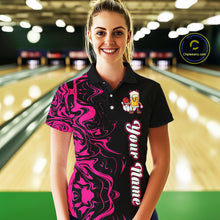Load image into Gallery viewer, Funny Beer Bowling Shirts Team Women Men Custom Pink Bowling Jersey for Bowler MBL250