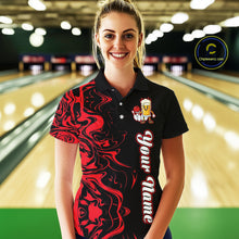 Load image into Gallery viewer, Funny Beer Bowling Shirts Team Women Men Custom Red Bowling Jersey for Bowler MBL250