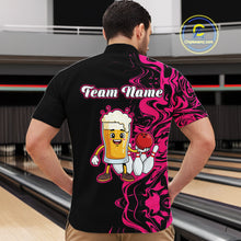 Load image into Gallery viewer, Funny Beer Bowling Shirts Team Women Men Custom Pink Bowling Jersey for Bowler MBL250