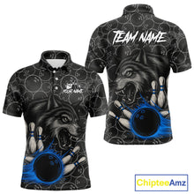 Load image into Gallery viewer, Gray Wolf Bowling Shirts for Team Women Men Wolf Bowling Jerseys Custom MBL198
