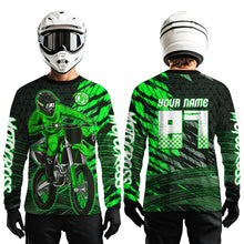 Load image into Gallery viewer, Green Motocross Racing Jersey Kids Women Men Custom Dirt Bike Shirts Motorcycle Shirt XM494