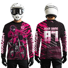 Load image into Gallery viewer, Pink Motocross Racing Jersey Kids Women Men Custom Dirt Bike Shirts Motorcycle Shirt XM494