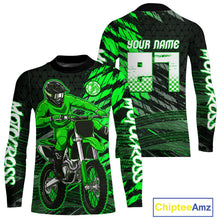 Load image into Gallery viewer, Green Motocross Racing Jersey Kids Women Men Custom Dirt Bike Shirts Motorcycle Shirt XM494
