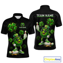 Load image into Gallery viewer, Funny St Patrick Day Bowling Bowling Jersey for Men Bowling Team Shirts Polo &amp; 1/4 Zip HNT192