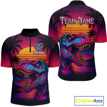 Load image into Gallery viewer, Custom Neon Dinosaur Dart Shirts For Men Dart Board Gifts Darts Team Jerseys Dart League NNT161