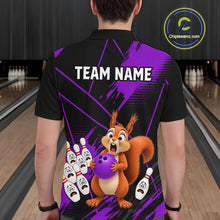 Load image into Gallery viewer, Custom Purple Squirrel Bowling Jersey for Men Bowling Team Shirts Bowling Polo &amp; 1/4 Zip HNT301