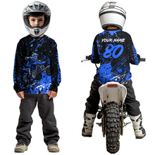 Load image into Gallery viewer, Blue Youth ATV Motocross Shirts Kid Men Women Custom Off-Road Quad Bike Shirt UPF30+ DNT77