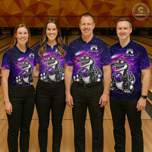 Load image into Gallery viewer, Custom Funny Galaxy Alligator Bowling Jersey for Men Bowling Tournament Polo &amp; 1/4 Zip Bowling Team Shirts HNT218