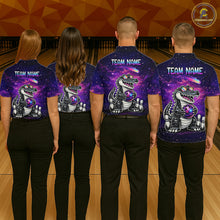 Load image into Gallery viewer, Custom Funny Galaxy Alligator Bowling Jersey for Men Bowling Tournament Polo &amp; 1/4 Zip Bowling Team Shirts HNT218