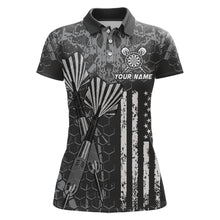 Load image into Gallery viewer, Custom US Flag Darts Shirt for Women Darts Team Jerseys Dart Tourament Polo &amp; 1/4 Zip NNT113