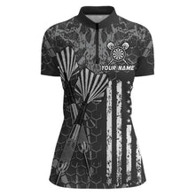Load image into Gallery viewer, Custom US Flag Darts Shirt for Women Darts Team Jerseys Dart Tourament Polo &amp; 1/4 Zip NNT113