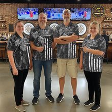 Load image into Gallery viewer, Custom US Flag Darts Shirt for Women Darts Team Jerseys Dart Tourament Polo &amp; 1/4 Zip NNT113