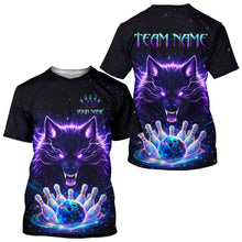 Load image into Gallery viewer, Custom Galaxy Wolf Bowling Shirts for Men Women Bowling Tournament Bowling Team Shirts HNT220