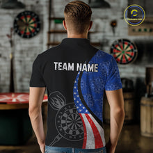 Load image into Gallery viewer, Custom US Flag Dart Shirt For Men, Patriotic Dart Jersey Dart Tourament Retro Darts Board NNT117