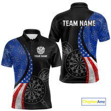 Load image into Gallery viewer, Custom US Flag Dart Shirt For Men, Patriotic Dart Jersey Dart Tourament Retro Darts Board NNT117