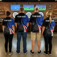 Load image into Gallery viewer, Custom US Flag Dart Shirt For Men, Patriotic Dart Jersey Dart Tourament Retro Darts Board NNT117