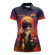 Load image into Gallery viewer, Custom Funny Cat Bowling Jersey for Women Bowling Uniform Bowling Team Shirts Polo &amp; 1/4 Zip HNT196
