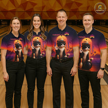 Load image into Gallery viewer, Custom Funny Cat Bowling Jersey for Men Bowling Uniform Bowling Team Shirts Polo &amp; 1/4 Zip HNT196