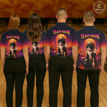 Load image into Gallery viewer, Custom Funny Cat Bowling Jersey for Men Bowling Uniform Bowling Team Shirts Polo &amp; 1/4 Zip HNT196