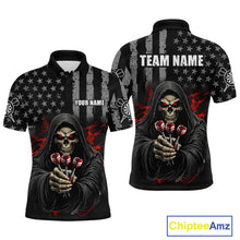 Load image into Gallery viewer, Custom American Flag Grim Reaper Dart Shirt Dart Team Jersey for Men Dartboard Shirts NNT177