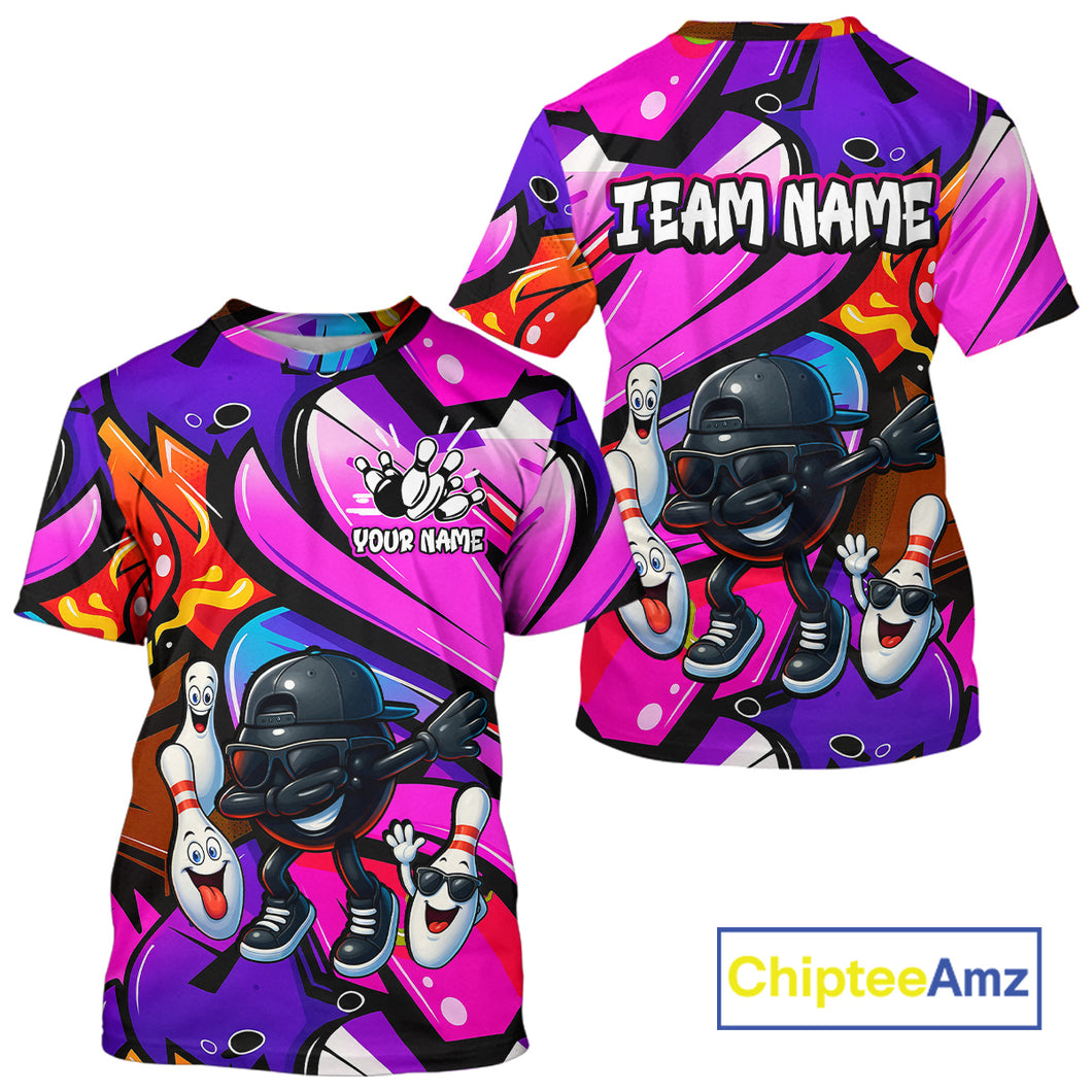 Custom Funny Bowling Jersey for Men Women Bowling Uniform Bowling Team Shirts HNT130
