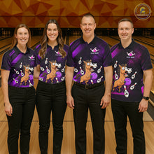 Load image into Gallery viewer, Custom Purple Funny Horse Bowling Jersey for Men Bowling Team Shirts Bowling Tournament HNT184