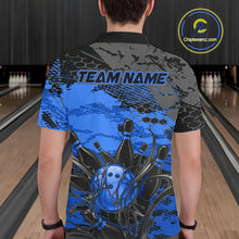 Load image into Gallery viewer, Person wearing a bowling shirt with 'TEAM NAME' text in a bowling alley.