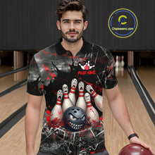 Load image into Gallery viewer, Cracked Angry Bowling Shirts for Men Custom Bowling Team Jersey Bowling League HNT286