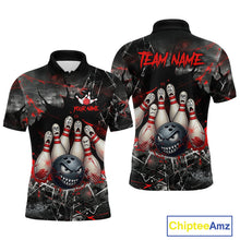 Load image into Gallery viewer, Cracked Angry Bowling Shirts for Men Custom Bowling Team Jersey Bowling League HNT286
