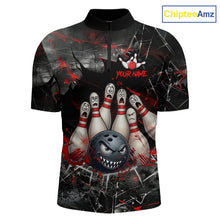 Load image into Gallery viewer, Cracked Angry Bowling Shirts for Men Custom Bowling Team Jersey Bowling League HNT286