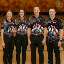Load image into Gallery viewer, Cracked Angry Bowling Shirts for Men Custom Bowling Team Jersey Bowling League HNT286