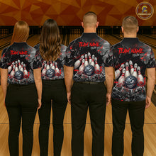 Load image into Gallery viewer, Cracked Angry Bowling Shirts for Men Custom Bowling Team Jersey Bowling League HNT286