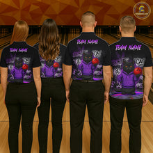 Load image into Gallery viewer, Custom Funny Black Cat Bowling Jersey for Men Bowling League Bowling Team Shirts HN289