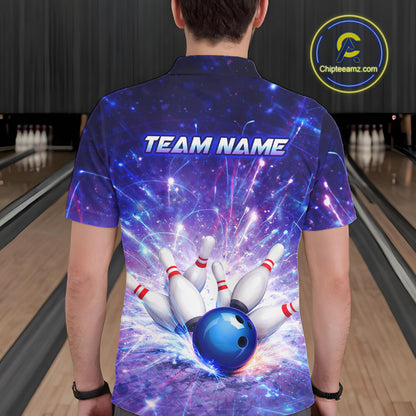 Custom Bowling Jersey for Men Bowling Uniform Polo & 1/4 Zip Bowling Shirts for Bowler and Team HNT231