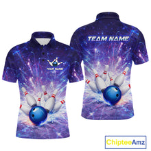 Load image into Gallery viewer, Custom Bowling Jersey for Men Bowling Uniform Polo &amp; 1/4 Zip Bowling Shirts for Bowler and Team HNT231