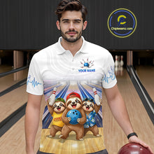 Load image into Gallery viewer, Custom Funny Sloth Bowling Shirt for Men Bowling Team Jersey Bowling League Bowling Cloth HNT299