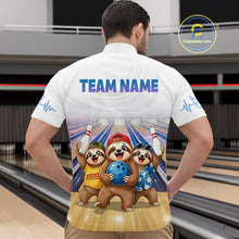 Load image into Gallery viewer, Custom Funny Sloth Bowling Shirt for Men Bowling Team Jersey Bowling League Bowling Cloth HNT299