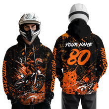 Load image into Gallery viewer, Custom Orange Motocross Hoodie Jersey for Kid Men Women Dirt Bike Racing Motorcycle Hoodie HOT34
