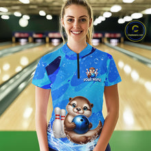 Load image into Gallery viewer, Custom Funny Otte Bowling Jersey for Women Bowling Team Shirts Bowling Gifts Polo &amp; 1/4 Zip HNT269