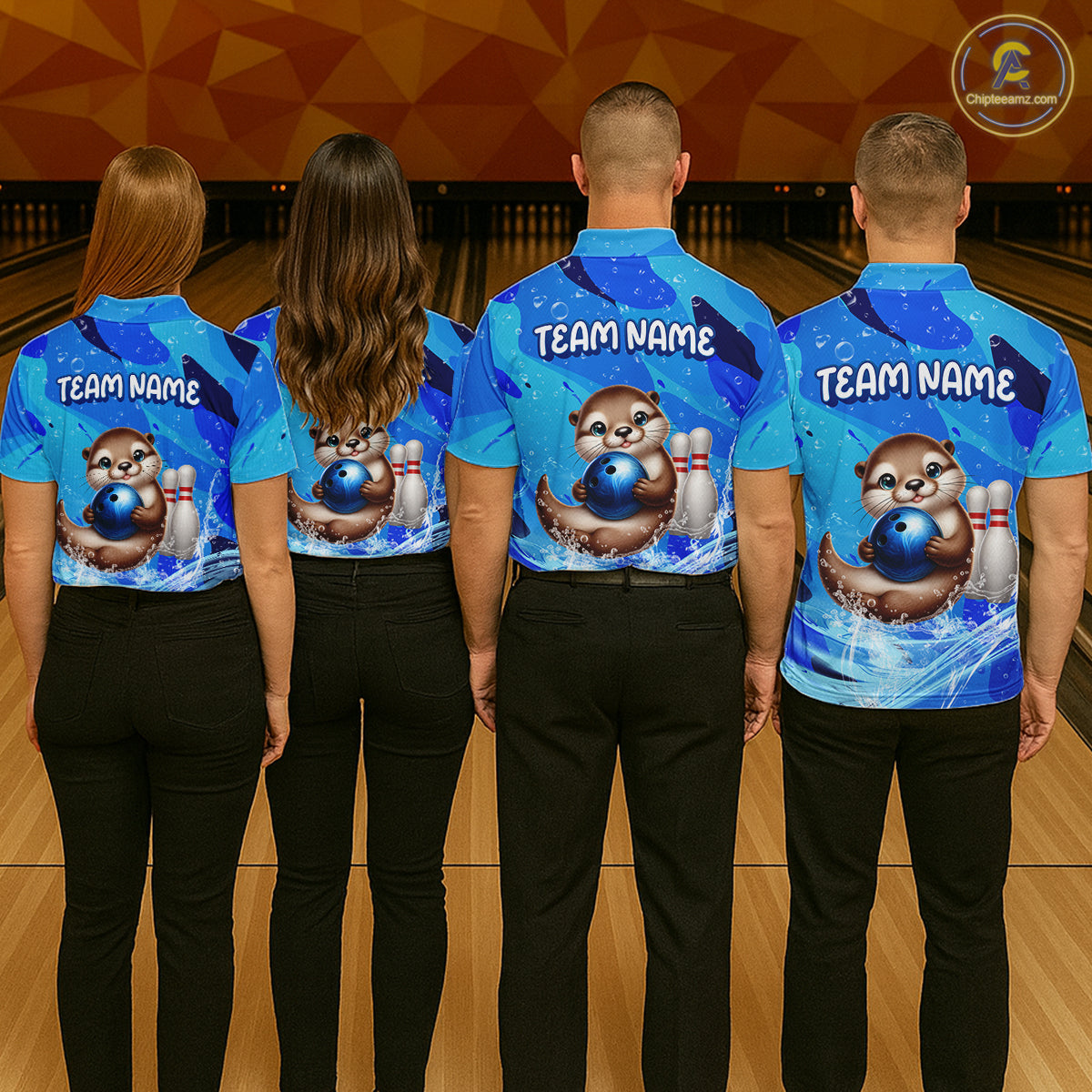 Custom Funny Otte Bowling Jersey for Men Bowling Team Shirts Bowling Gifts Polo & 1/4 Zip HNT269