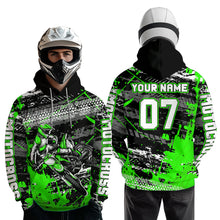 Load image into Gallery viewer, Custom Green Racing Motocross Hoodie for Kid Men Women Dirt Bike Motorcycle Hoodie HOT40