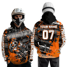 Load image into Gallery viewer, Custom Orange Racing Motocross Hoodie for Kid Men Women Dirt Bike Motorcycle Hoodie HOT40