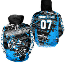 Load image into Gallery viewer, Custom Blue Racing Motocross Hoodie for Kid Men Women Dirt Bike Motorcycle Hoodie HOT40