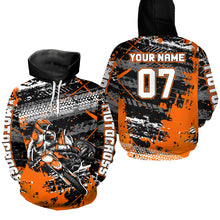 Load image into Gallery viewer, Custom Orange Racing Motocross Hoodie for Kid Men Women Dirt Bike Motorcycle Hoodie HOT40